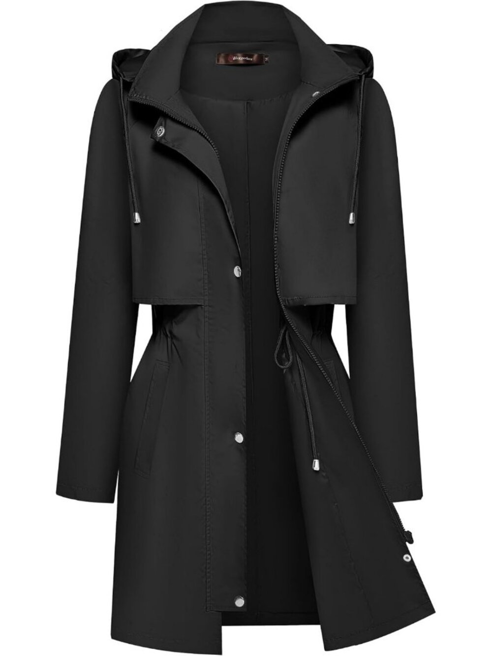 Lightweight Hooded Rain Jacket for Women - Stylish Waterproof Raincoat